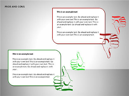 Grafici di pros e cons, Slide 11, 00103, Forme — PoweredTemplate.com