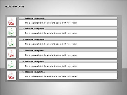 Grafici di pros e cons, Slide 12, 00103, Forme — PoweredTemplate.com
