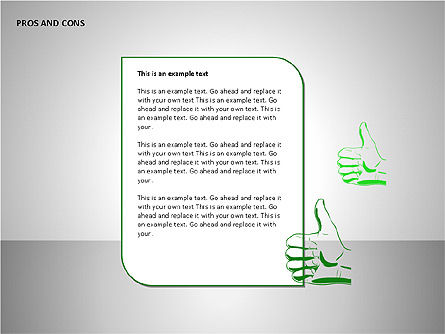 Grafici di pros e cons, Slide 9, 00103, Forme — PoweredTemplate.com