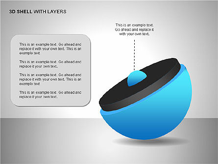 Modelo de Shell 3D, Diapositiva 11, 00104, Gráficos circulares — PoweredTemplate.com