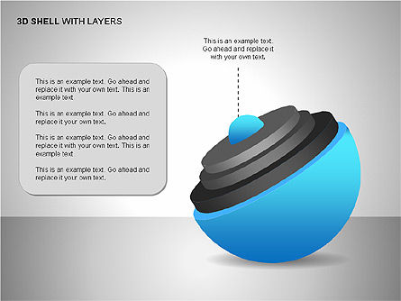 Modelo de Shell 3D, Diapositiva 13, 00104, Gráficos circulares — PoweredTemplate.com