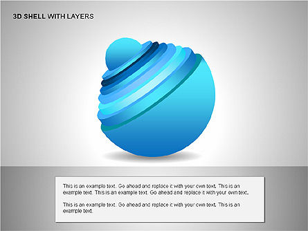 Modelo de Shell 3D, Diapositiva 5, 00104, Gráficos circulares — PoweredTemplate.com