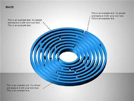 Freie Labyrinthformen, Kostenlos PowerPoint-Vorlage, 00105, Schablonen — PoweredTemplate.com