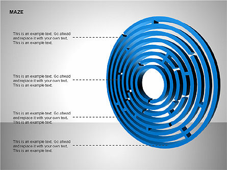 無料の迷路の形, スライド 2, 00105, 図形 — PoweredTemplate.com