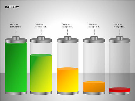 Battery diagramas de carga, Deslizar 10, 00106, Diagramas de Etapas — PoweredTemplate.com