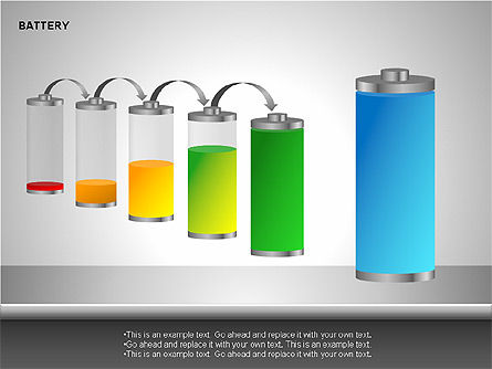 Diagrammes de charge de la batterie, Diapositive 14, 00106, Schémas d'étapes — PoweredTemplate.com