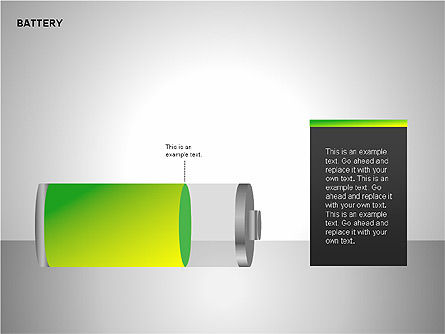 Diagrammes de charge de la batterie, Diapositive 8, 00106, Schémas d'étapes — PoweredTemplate.com