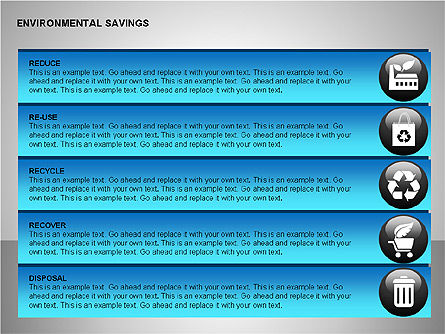 Environmental Savings Icons, Slide 4, 00107, Icons — PoweredTemplate.com