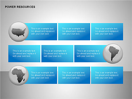 Icônes des ressources d'alimentation, Diapositive 14, 00108, Icônes — PoweredTemplate.com