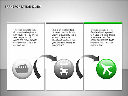 Transportation Icons, Slide 3, 00111, Icons — PoweredTemplate.com