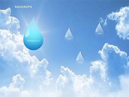 Raindrops-Diagramme, Kostenlos PowerPoint-Vorlage, 00112, Schablonen — PoweredTemplate.com