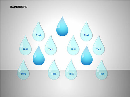 Raindrops-Diagramme, Folie 13, 00112, Schablonen — PoweredTemplate.com