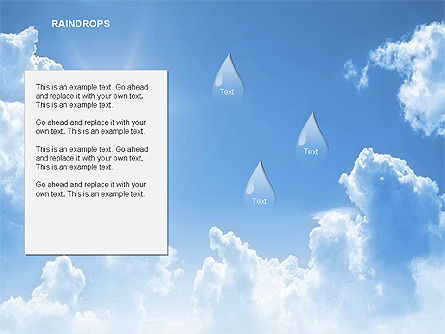 Raindrops Diagrams, Slide 2, 00112, Shapes — PoweredTemplate.com