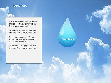 Raindrops Diagrams, Slide 3, 00112, Shapes — PoweredTemplate.com