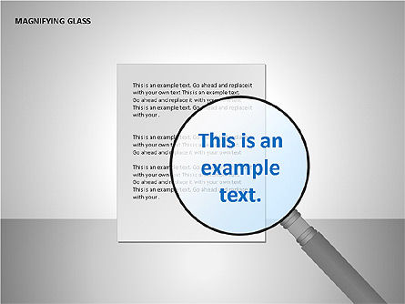Magnifying Glass Shapes, Free PowerPoint Template, 00114, Shapes — PoweredTemplate.com