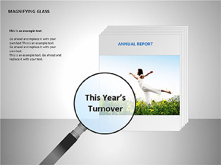 Magnifying Glass Shapes, Slide 4, 00114, Shapes — PoweredTemplate.com