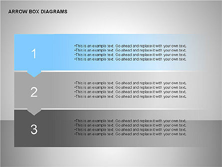 Diagrammes de boîte de flèche, Modele PowerPoint, 00115, Schémas puzzle — PoweredTemplate.com