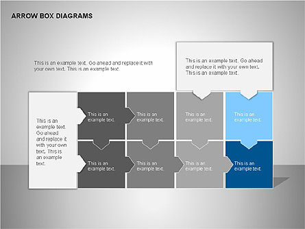 Diagramas de caja de flecha, Diapositiva 13, 00115, Diagramas de puzzle — PoweredTemplate.com