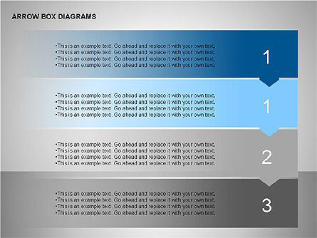화살표 상자 다이어그램, 슬라이드 2, 00115, 퍼즐 도표 — PoweredTemplate.com