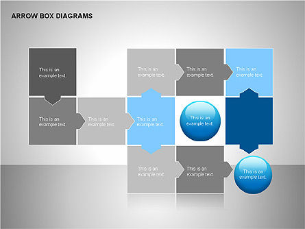 Diagramas de caja de flecha, Diapositiva 4, 00115, Diagramas de puzzle — PoweredTemplate.com