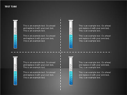 Cuadros de los tubos de ensayo, Diapositiva 12, 00118, Diagramas de la etapa — PoweredTemplate.com