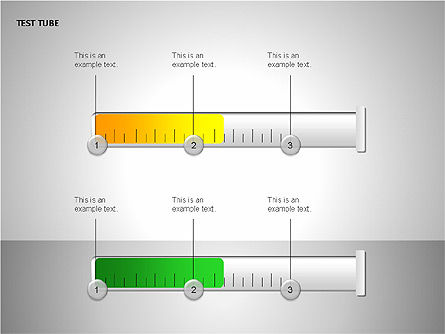 테스트 튜브 차트, 슬라이드 14, 00118, 단계 도표 — PoweredTemplate.com