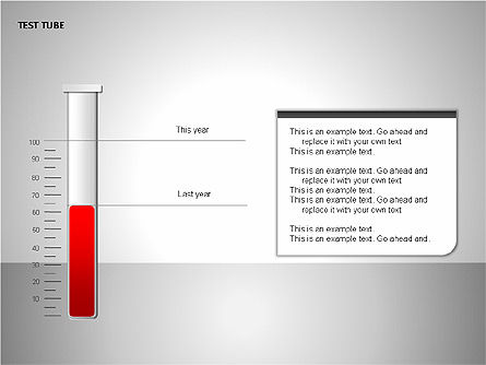 테스트 튜브 차트, 슬라이드 6, 00118, 단계 도표 — PoweredTemplate.com
