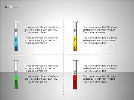 테스트 튜브 차트, 슬라이드 7, 00118, 단계 도표 — PoweredTemplate.com