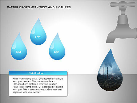 Water Drops Charts, Slide 10, 00120, Business Models — PoweredTemplate.com