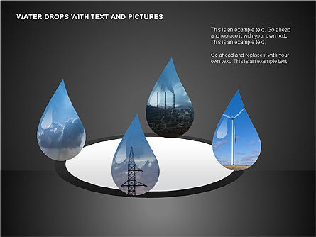 Water drops charts, Dia 13, 00120, Businessmodellen — PoweredTemplate.com