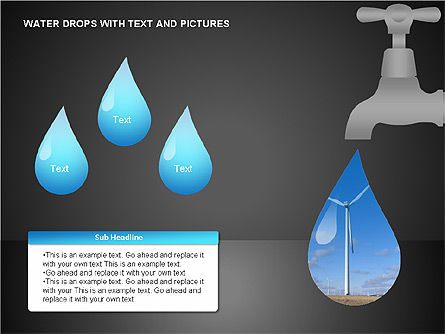 Water Drops Charts, Slide 14, 00120, Business Models — PoweredTemplate.com