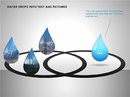 Water drops charts, Dia 15, 00120, Businessmodellen — PoweredTemplate.com