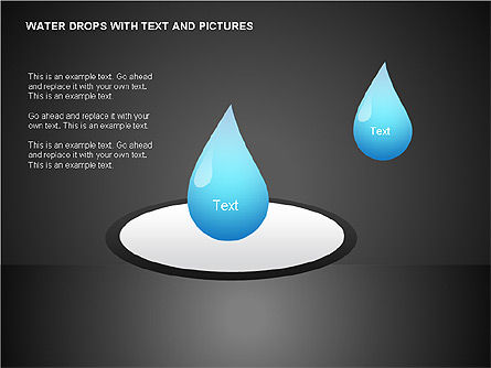 Water drops charts, Dia 2, 00120, Businessmodellen — PoweredTemplate.com