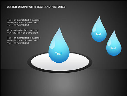 Water drops charts, Diapositive 3, 00120, Modèles commerciaux — PoweredTemplate.com