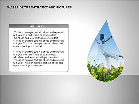 Water drops charts, Diapositive 8, 00120, Modèles commerciaux — PoweredTemplate.com