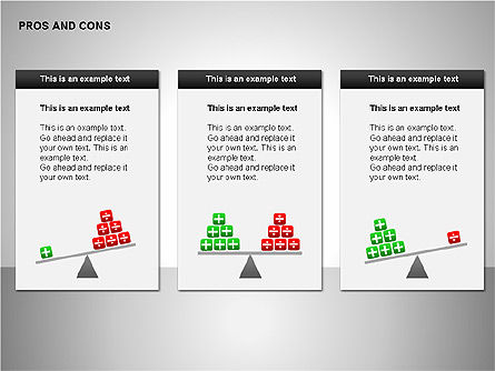 Pros and Cons Evaluation Charts, Slide 8, 00122, Business Models — PoweredTemplate.com