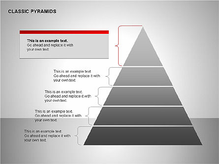 비즈니스 피라미드 차트, 슬라이드 7, 00123, 모양 — PoweredTemplate.com
