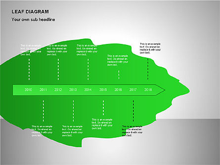 Diagrammes de feuilles, Diapositive 9, 00126, Timelines & Calendars — PoweredTemplate.com