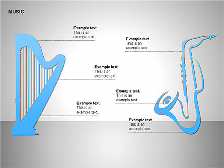 Formas de la música, Diapositiva 12, 00129, Iconos — PoweredTemplate.com