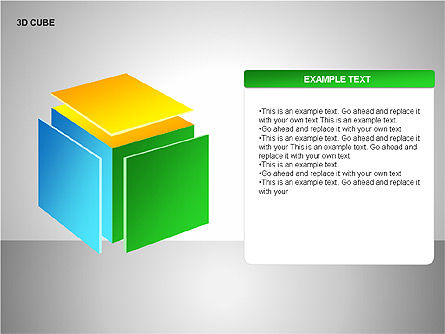 3d coleção de cubos, Modelo do PowerPoint, 00133, Formas — PoweredTemplate.com