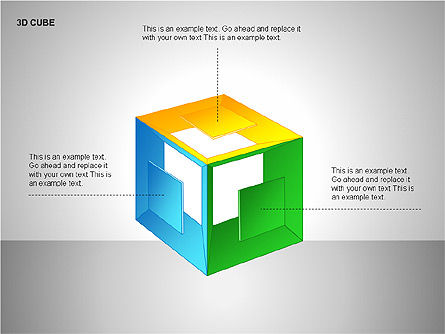 3Dキューブコレクション, スライド 2, 00133, 図形 — PoweredTemplate.com