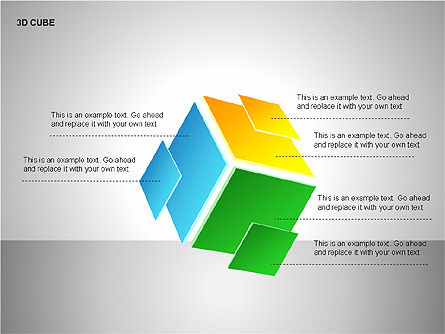 3D Cubes Collection, Slide 4, 00133, Shapes — PoweredTemplate.com