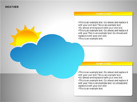 天气预报形状收集, 免费 PowerPoint模板, 00134, 形状 — PoweredTemplate.com