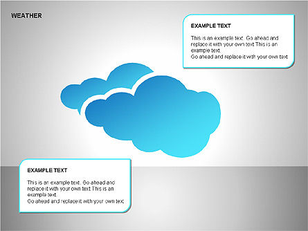 Collection de formes météo et prévisions, Diapositive 3, 00134, Formes — PoweredTemplate.com