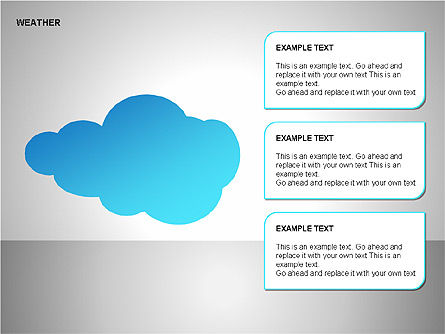 날씨 및 예측 도형 컬렉션, 슬라이드 4, 00134, 모양 — PoweredTemplate.com