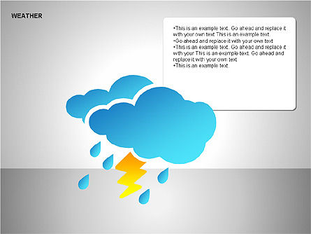 Weather & Forecast Shapes Collection, Slide 7, 00134, Shapes — PoweredTemplate.com