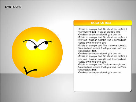 情感图标, 免费 PowerPoint模板, 00138, 形状 — PoweredTemplate.com