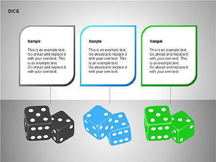 Free Dice Shapes Collection, Slide 13, 00139, Shapes — PoweredTemplate.com