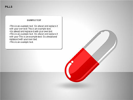 Pills Shapes Collection, PowerPoint Template, 00140, Shapes — PoweredTemplate.com