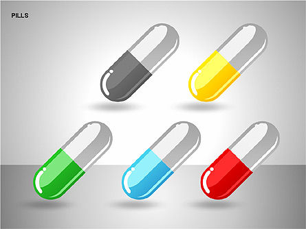Pills Shapes Collection, Slide 10, 00140, Shapes — PoweredTemplate.com
